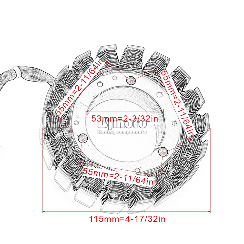 BJMOTO Moto генератор зажигания обмотка статора Магнето для Suzuki DL1000 V Strom DL 1000 V-Strom VStrom SV1000 SV1000S SV 1000 1000 S