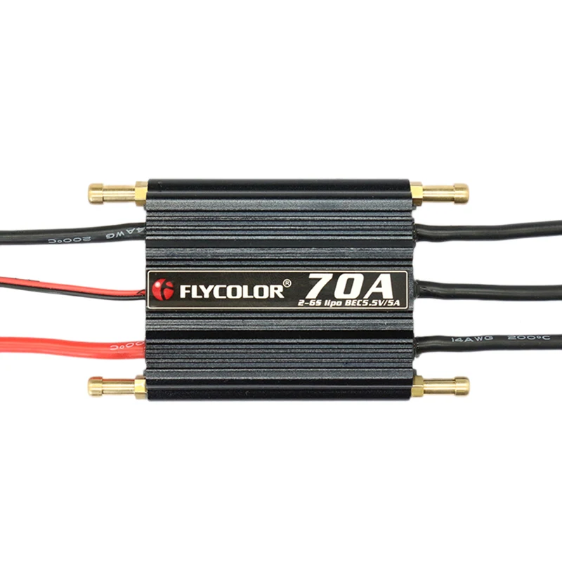 

Flycolor 70A Brushless ESC for RC Boat 2-6S with 5.5V/5A BEC