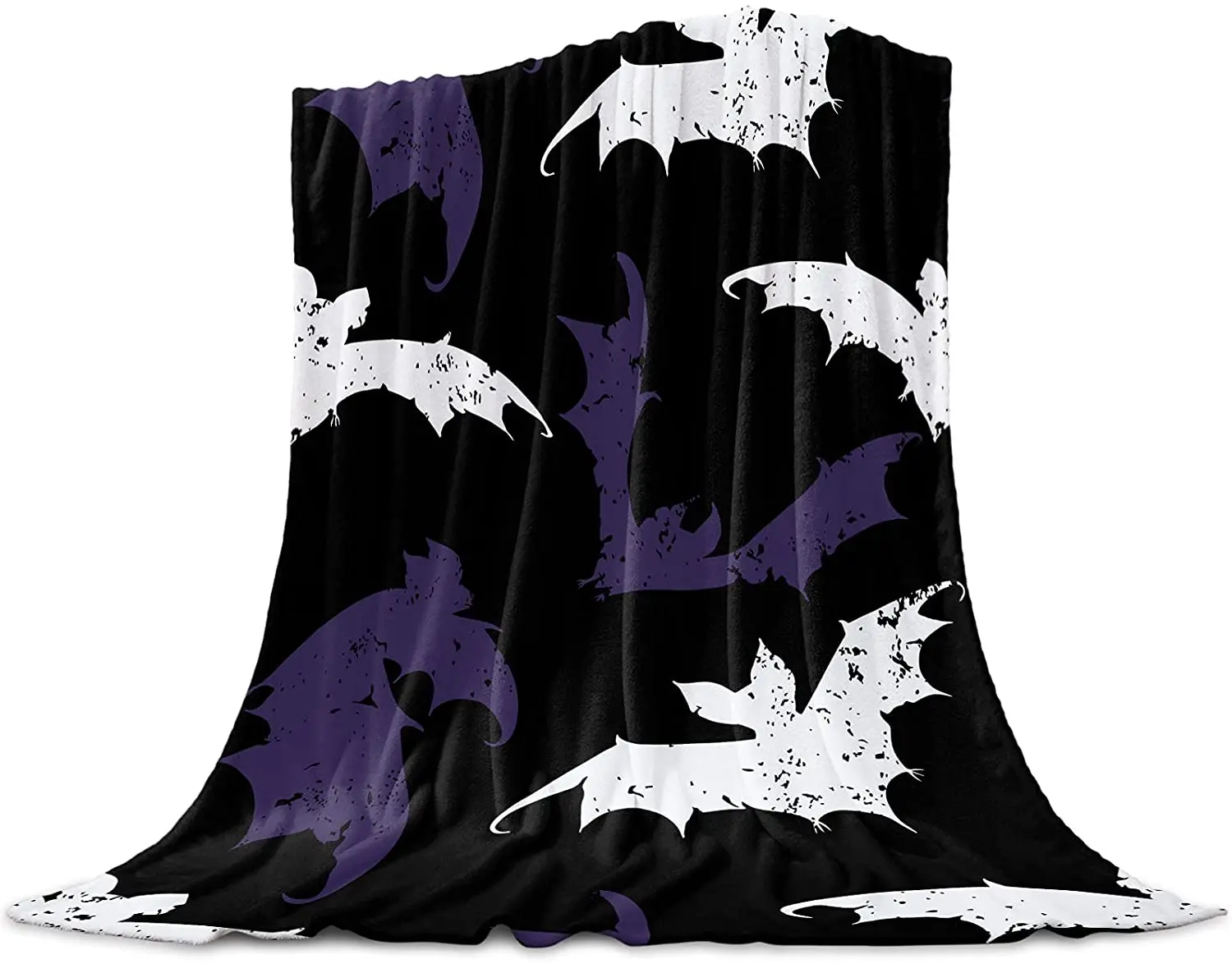 Flannel Blankets and Throws for Couch Bed Super Soft Cozy Lightweight Plush Throw Blanket Halloween Bat (40 x 50 Inches) | Дом и сад