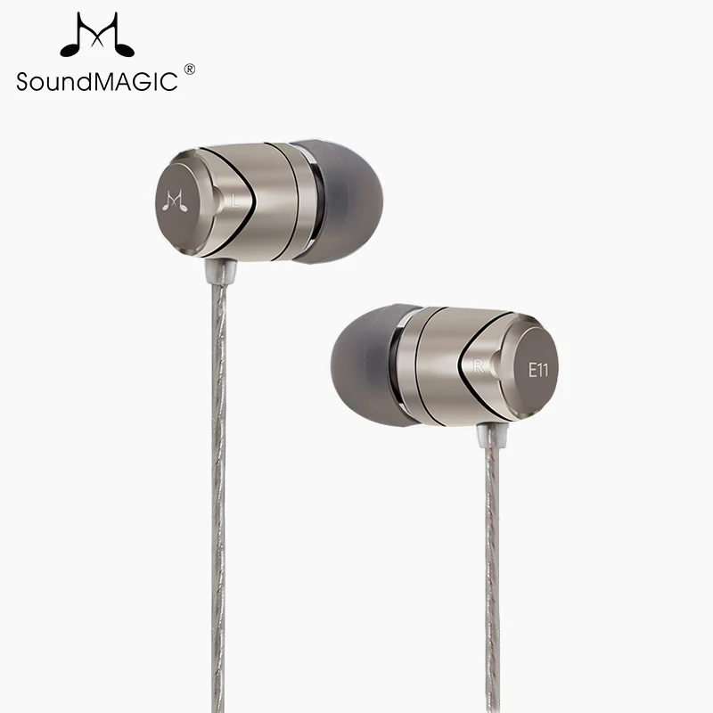 Наушники вкладыши SoundMAGIC E11 без микрофона HIFI музыкальные наушники с тяжелыми