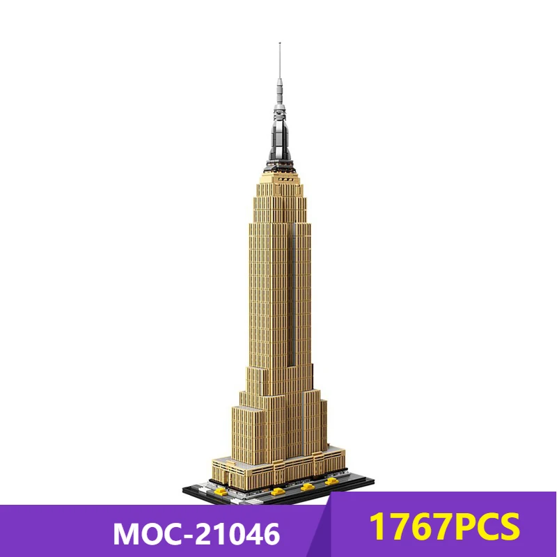 World's Famous Architecture Empire State Building 21046 Building Blocks  1767PCS Brick Construction Bricks Kids Toy Gift