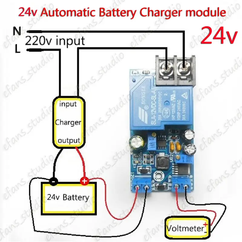 DC 12V/ 24V/ 36V/ 48V 30A Automatic Battery Charger Protection Module