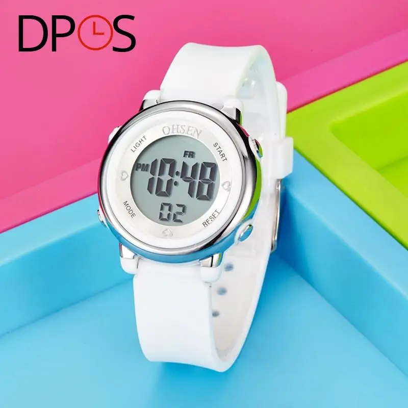 

DPOS Children Digital LED Fashion Sport Wristwatch Cute Colorful Teen Kids Waterproof Gift For Boys And Girls Clock
