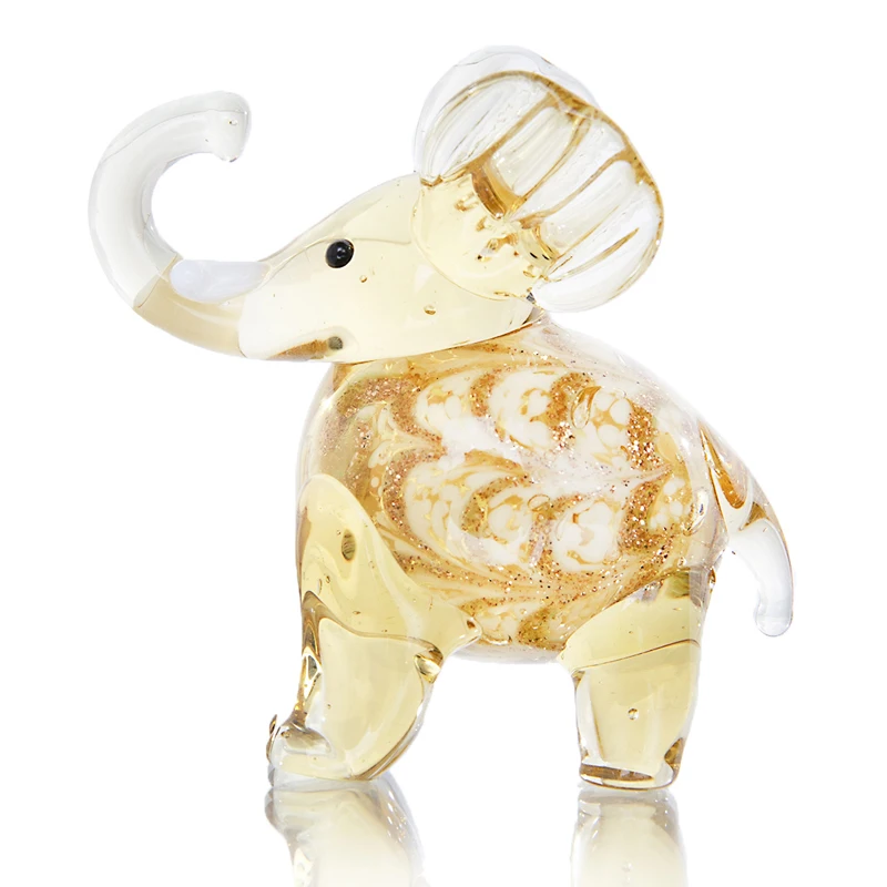 H& D 4 стиля кукольный домик миниатюры ручной выдувного искусства стеклянная фигурка слона коллекция животных домашнее украшение стола креативный подарок