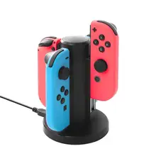4 In 1 Usb Opladen Dock Station Voor Nintend Schakelaar Vreugde-Con Joycon Controller Gamepad Charger Cradle Charging Dock standhouder