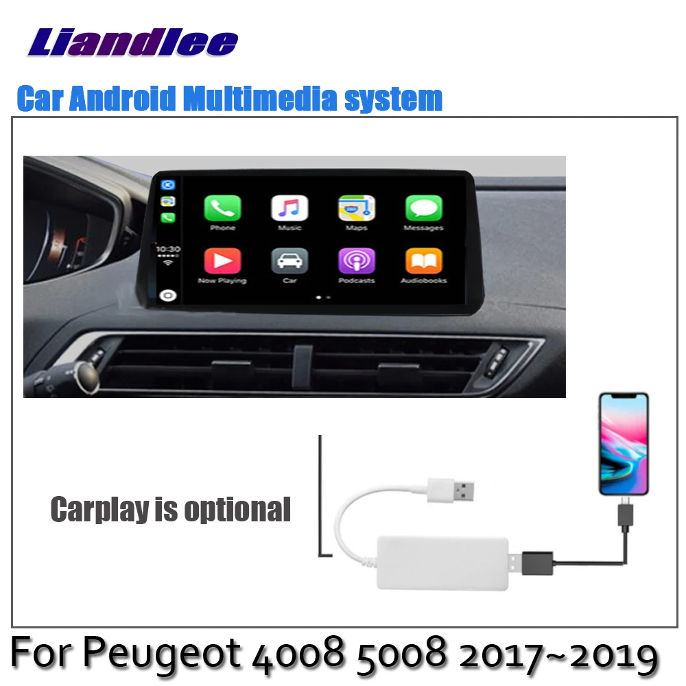machine add Carplay Автомобильный стерео Android Экран для peugeot 4008 5008 радио gps навигационная мультимедийная система DVR для автомобиля видео Регистраторы - Color: machine add Carplay