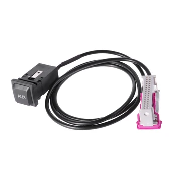 

Car Aux-in RNS-E Navigation AUX Button Audio Adapter Kit 32Pin Plug for Audi
