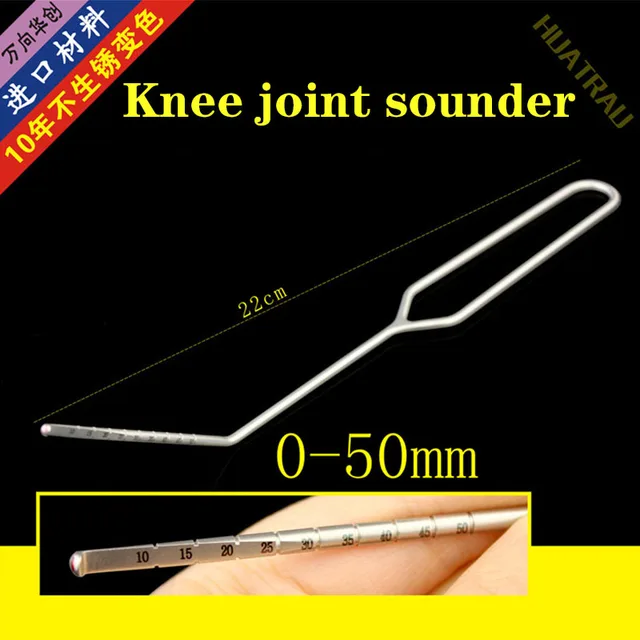 Knee Joint Sounder Tibial Plateau Depth Ulnar Orthopaedic Instruments Medical Measuring Graduated Steel Ruler Curved Measurer AO