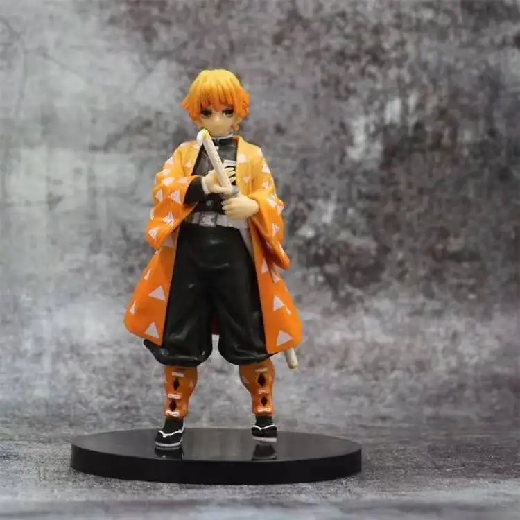 Аниме демон убийца Kimetsu no Yaiba Agatsuma Zenitsu модель куклы игрушки подарки косплей ПВХ фигурка