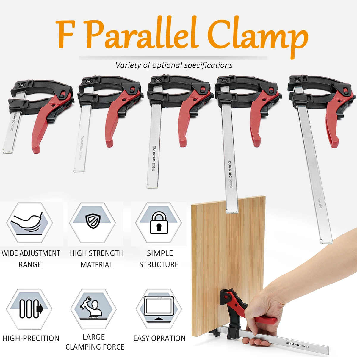 Зажим с храповым механизмом для деревообработки зажим типа F Регулируемый