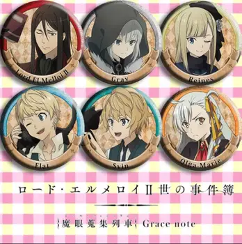 

6pcs/1lot Anime Lord El-Melloi II Case Files Gley Flat Reines Svin Figure 4800 Badges Round Brooch Pin Gifts Kids Toy