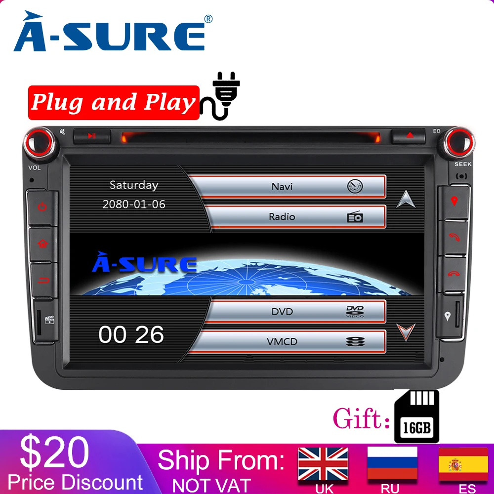 8-дюймовый автомобильный Радио GPS dvd-плеер для Volkswagen VW Passat Skoda T5 Polo Sharan TOURAN TIGUAN GOLF 5 6