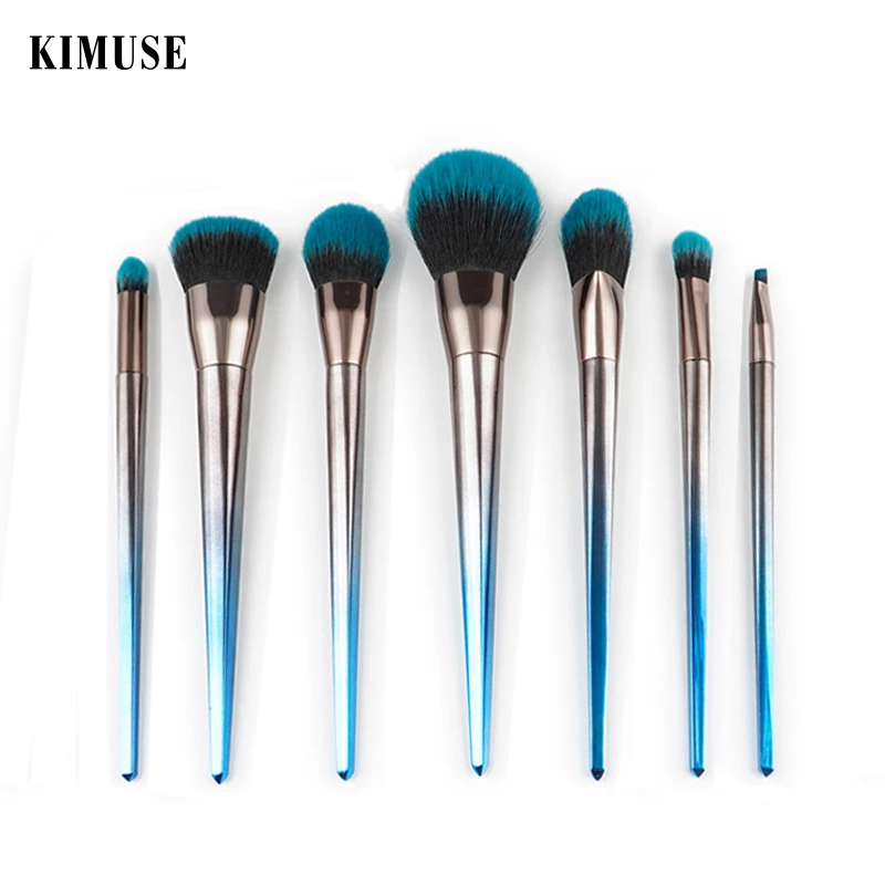 KIMUSE 7 шт. набор кистей для макияжа кисть теней век тени пудра бровей Румяна Основа