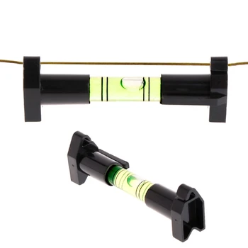 

Pocket Line Hanging Spirit Level Brick Rope Cord Wire String Bubble Hanger Black