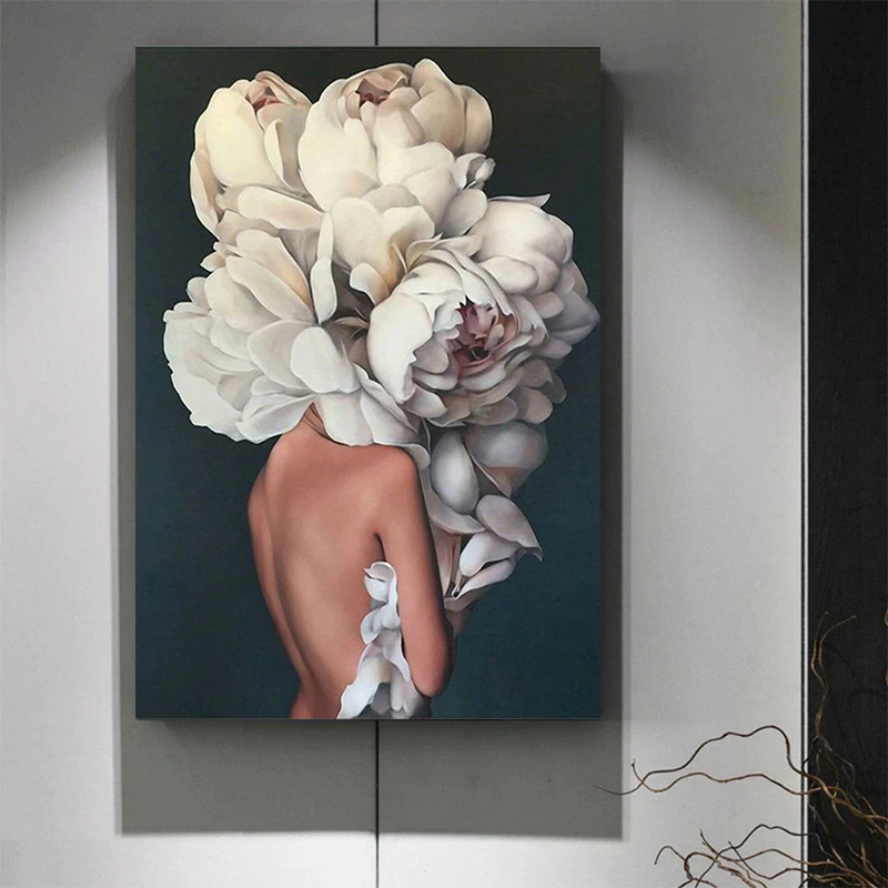 Painting By Numbers Sex Feather Woman Picture DIY Nude Adults Canvas Drawing 60x75cm Photo Frames Wall Decoration Home