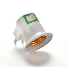 Лучшее качество E27 розетка для США/Австралии/ЕС штепсельный адаптер с выключателем питания