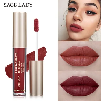 

SACE LADY 19 Color Matte Lipstick Makeup Liquid Lipstick Red Nude Lip Tint Moisturizing Make Up Long Lasting Waterproof Cosmetic