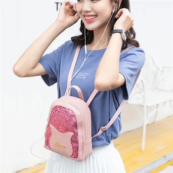 

Fashion Lady Shoulders Small Backpack Letter Purse Mobile Phone Messenger Small Backpack Bag borse Rucksack Mochila Feminina