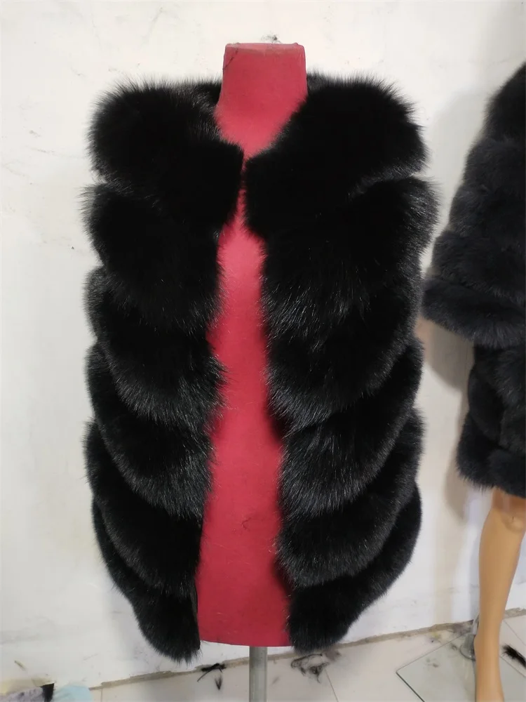 BEIZIRU натуральный мех лисы жилет пальто настоящие волосы для женщин натуральный Теплый Зимний короткий жилет без рукавов серебристой лисы