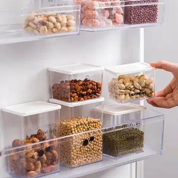 

Cactus Printed Clear Sealed Crisper Refrigerator Plastic Snacks Food Storage Boxes Preservation Box Container Kitchen Supplies