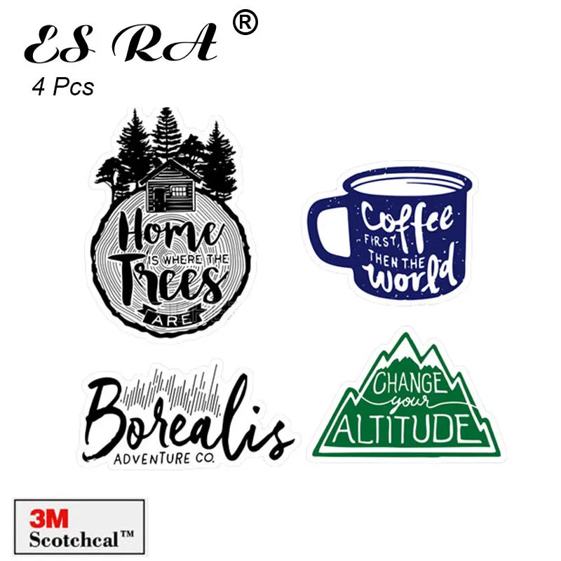 Наклейки для ноутбука скейтборд 4 шт./компл. наклейка кемпинга домашнего декора