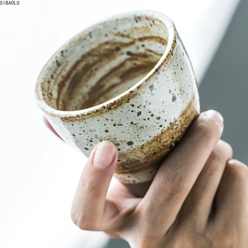 

Restaurant Ceramics Water Cup Retro Coarse Pottery Tea Cup Big Volume 150ml Japanese Style Drinkware Milk Teaware Coffee Mug