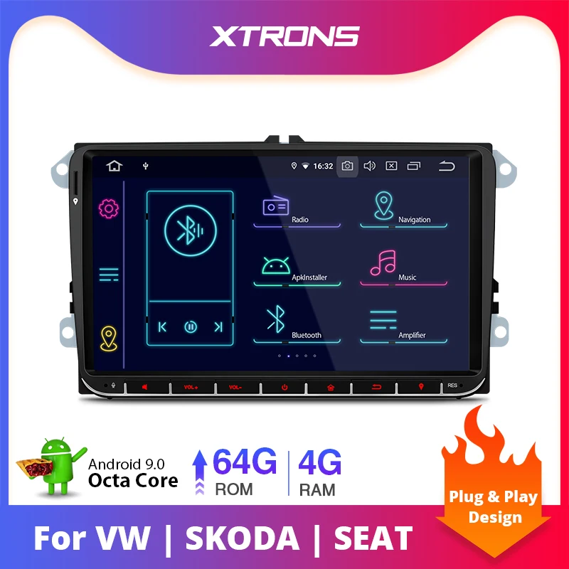 XTRONS " Android 9,0 PX5 автомобильный стерео радио gps для Фольксваген Гольф Passat Touran Tiguan Sharan Vento для сиденья без dvd-плеера