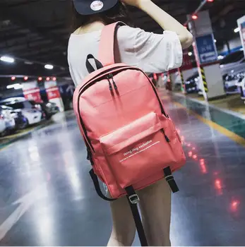 

Free Shipping2019 New Women Men Canvas Backpack School bag for teenager Boy girl Student Book back pack bag middle
