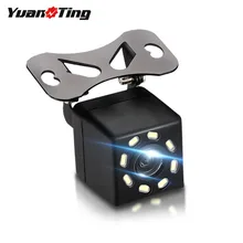 YuanTing Universal vehículo cámara de marcha atrás ángulo de visión de 170 grados 8 luces LED Auto visión nocturna impermeable para coche