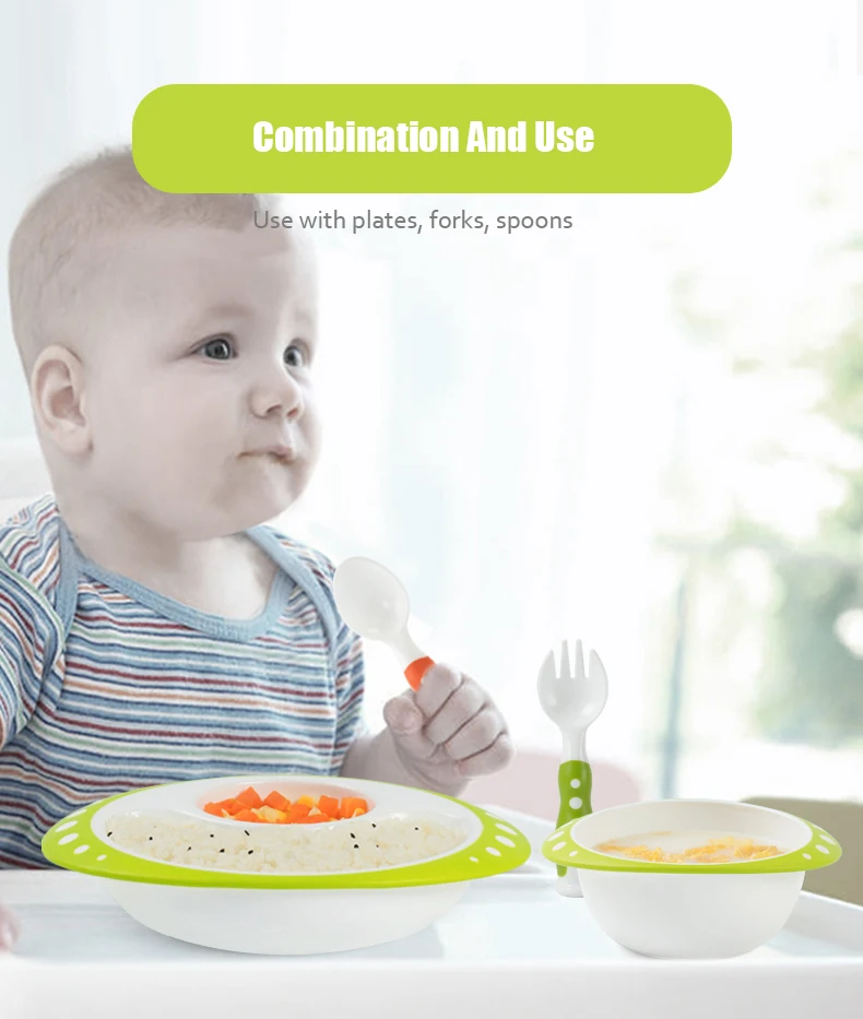 Hogokids, посуда для кормления ребенка, обучающая посуда для детей, безопасная посуда, вспомогательная миска, тренировочная миска