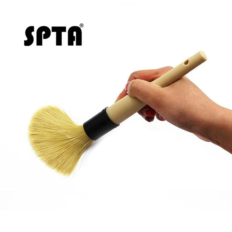SPTA щетка для чистки автомобиля деревянная ручка щетина щетка универсальные чистящие инструменты для дверной ручки, рулевого колеса, шины