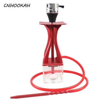 

CNHOOKAH Acrylic Shisha Seven Colors LED Light Base Hookah Single Silica Gel Pipe Nargile Arab Narguilé Smoking Accessories