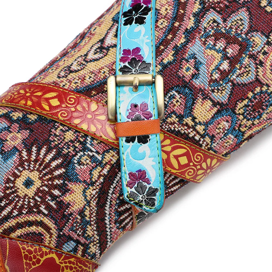 Vintage Women Knee High Boots Genuine Leather Riding Boots Autumn Winter Round Toe High Square Heels Western Cowgirl Boots Shoes (1)