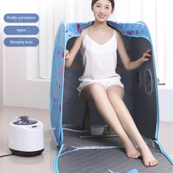 

Portable Steam Sauna 2L Steamer With Steam Hose Herbs Kit Remote Control Steam Sauna Spa Sauna Tent For Weight Loss