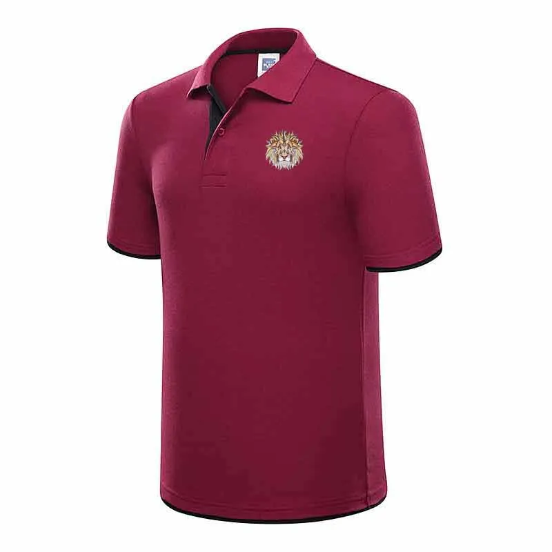 Plus Size XS-3XL Brand Lion head New Men's Polo Shirt High Quality Men Cotton Short Sleeve shirt Brands jerseys Summer Mens polo