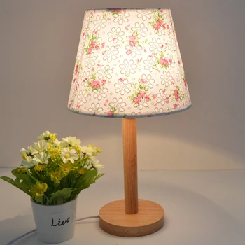 

Nordic Wooden LED Table Lamps for Bedroom Bedside Lamp Modern Color Fabric Lampshade Table Lights Indoor Decor Lighting Fixtures