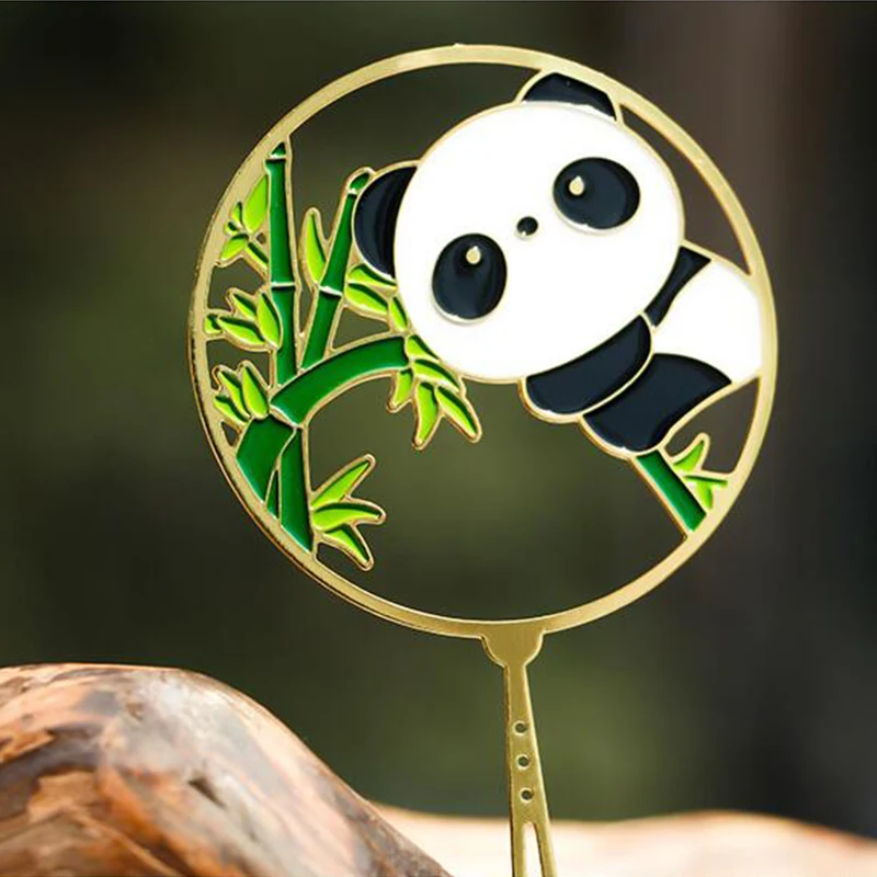 Kawaii панда закладки для книг милые животные Металлические Закладки закладки для книг канцелярские закладки для книг подарок для школы и офиса