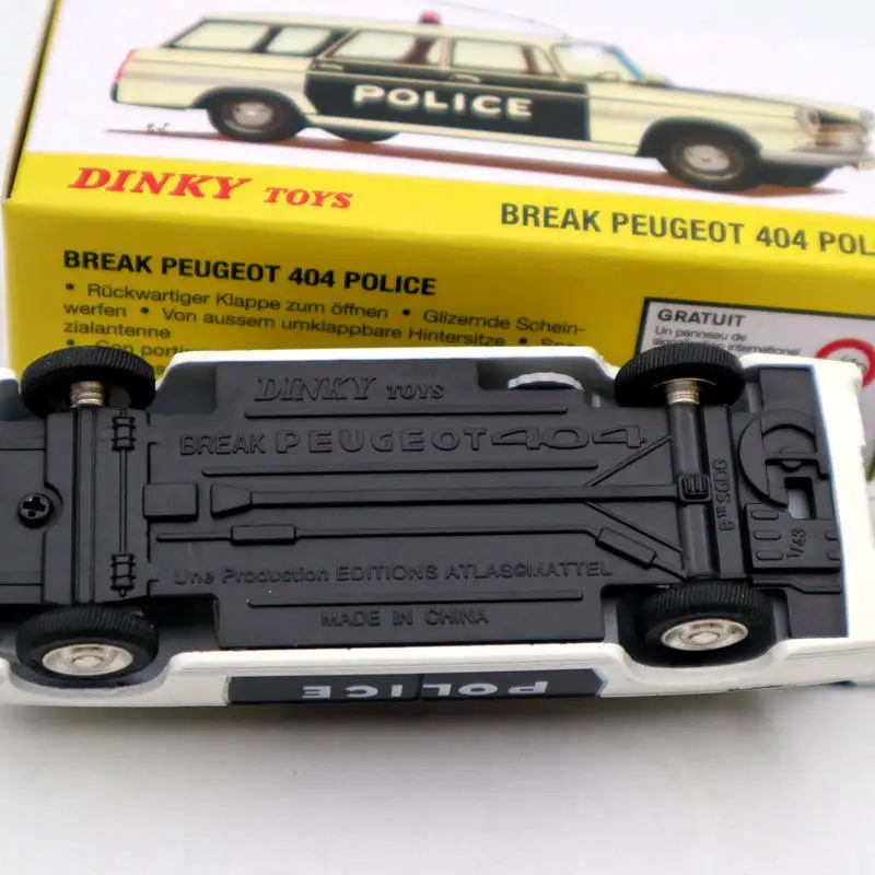 Atlas 1/43 Dinky игрушки 1429 BREAK PEUGEOT 404 полиция миниатюры литые модели Коллекция