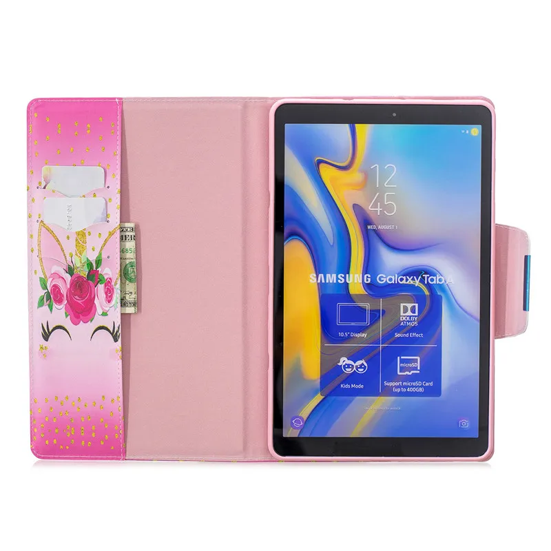 Wekays для samsung Tab A2 10,5 T590 кожаный чехол с единорогом для samsung Galaxy Tab A 10," T590 T595 T597 чехол s