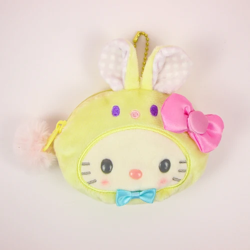 Sanrio, Hello Kitty My Melody Cinnamoroll Марка pom-Pom Purin мультфильм плюшевые сумки для монет Милая цепочка для ключей бумажник сумка для девочек Подарки - Цвет: 6