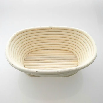 

Fermentation Rattan Woven Basket Bread Proofing Baskets Multipurpose Storage Baskets with Liner DIN889
