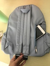 SEETIC-mochila sencilla de nailon para mujer, morral escolar informal, de viaje, resistente al agua, Color sólido