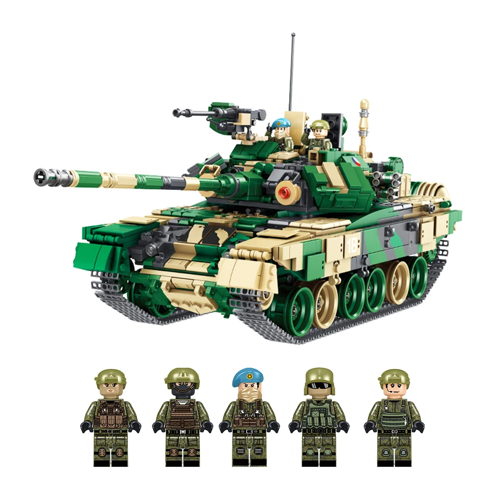 AIBOULLY 1773 шт. 632005 военный T 90 основной боевой танк со SWAT минифигурка комплекты