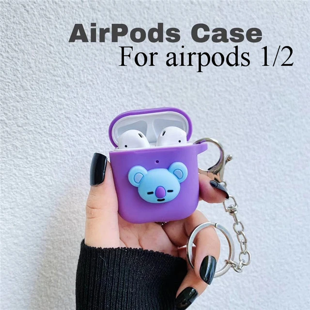 Милый мультяшный Мягкий силиконовый чехол для Apple Airpods 2 3 Чехол беспроводные Bluetooth игрушечные наушники история для airpods Pro Чехол - Цвет: For airpods 1 2