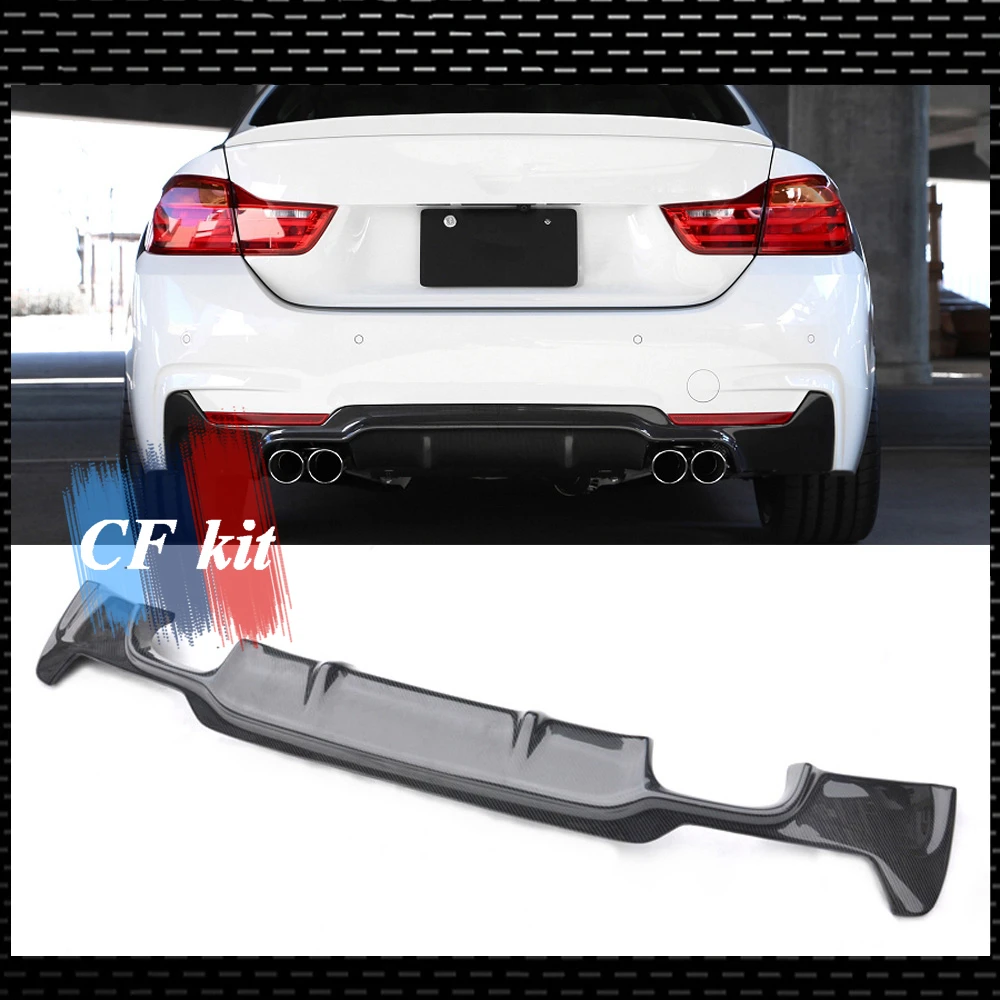 

3D Style Diffuser Carbon Fiber Rear Lip For BMW 4 Series F32 F33 F36 Bumper Spoiler M-Tech Body Kit Car Styling
