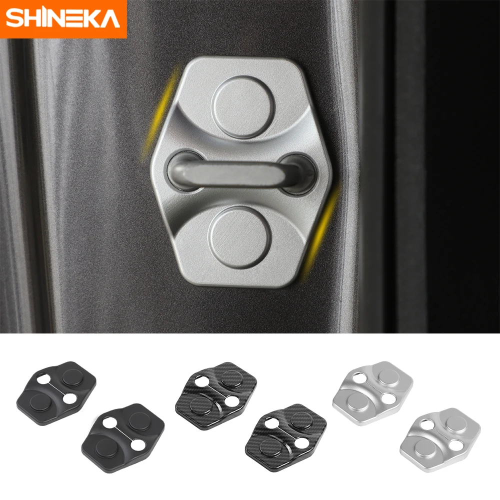 

SHINEKA Interior Mouldings For Dodge Challenger 2012+ Car Door Lock Decoration Cover Car Styling Accessory For Dodge Challenger