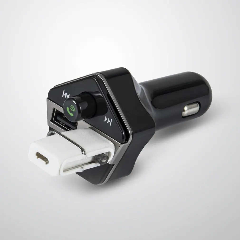 Мини Автомобильный MP3 Hansfree fm-передатчик 3.1A два порта USB зарядное устройство музыкальный плеер Поддержка TF карта u-диск