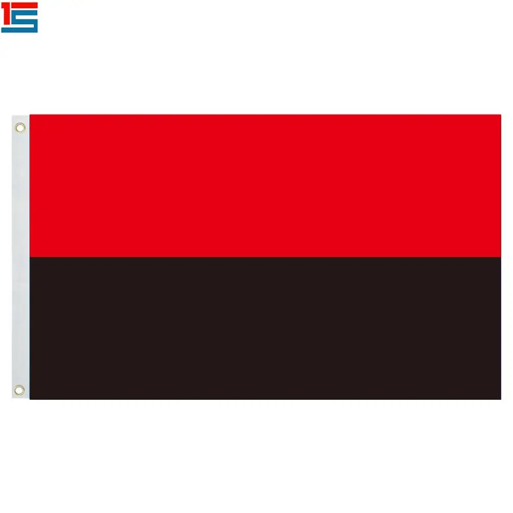 

Black and red two-tone Flag 3ft X 5ft Polyester, 90*150cm flag with 2 grommets