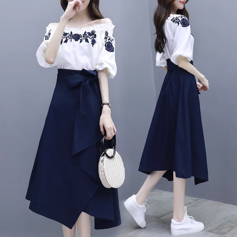 Skirt Set Korean Floral 
