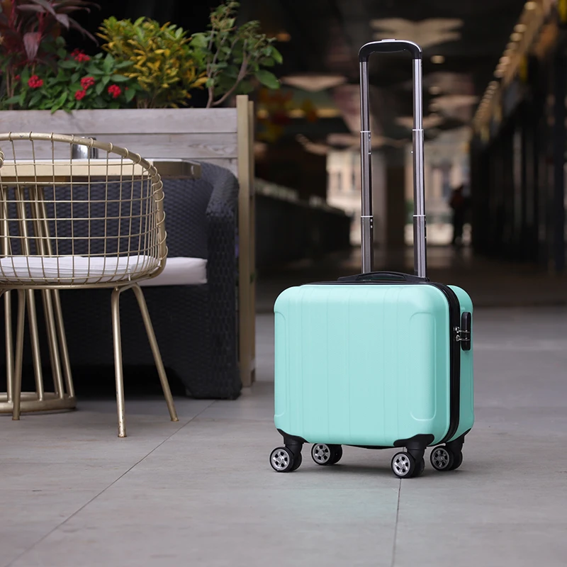 Sky blue Модный 17 дюймовый маленький чехол для костюма леди 14 дюймов мини детский чехол на колесиках чехол для костюма с паролем косметическая коробка - Цвет: Sky blue